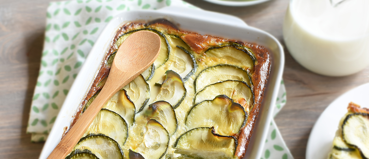 Clafoutis de courgettes au Société Crème