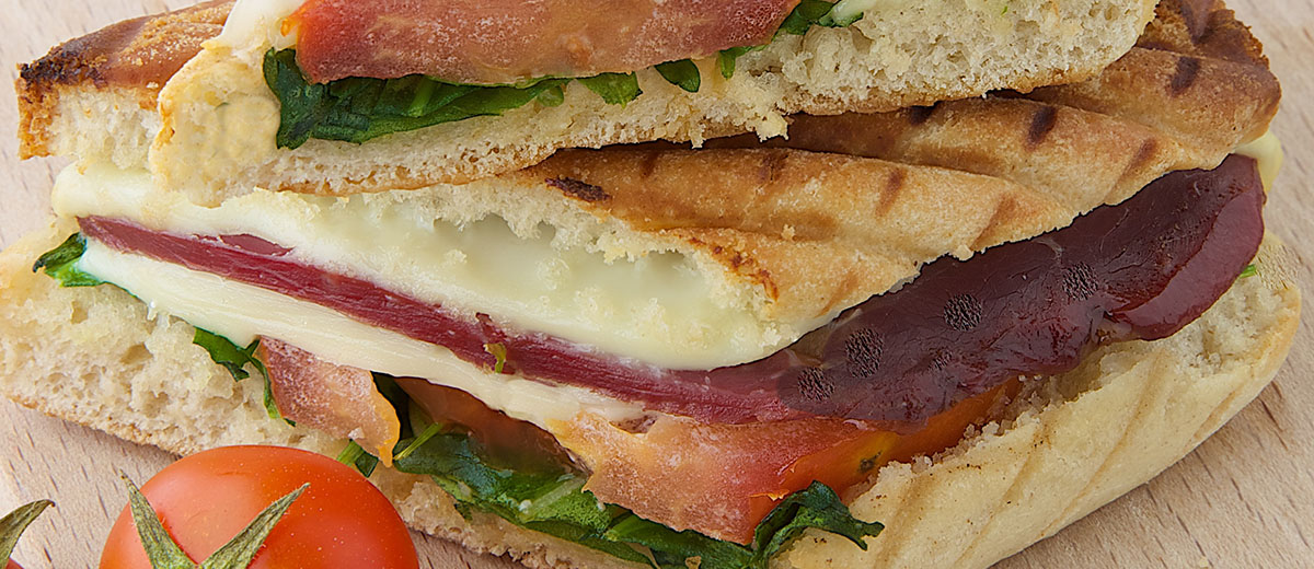 Panini au Société Croque et magret fumé
