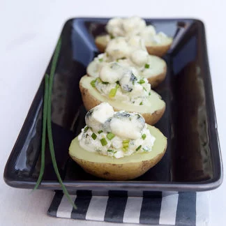 Pommes de terre farcies à la ciboulette et Roquefort Société