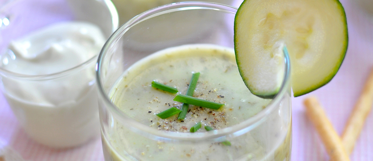 Velouté de courgettes à la Sauce au Roquefort Société